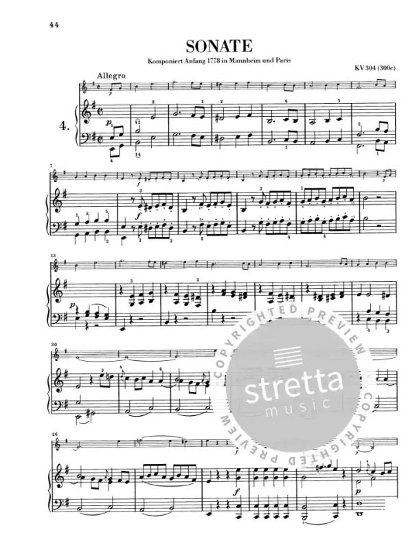Wolfgang Amadeus Mozart - Sonaten für Klavier und Violine 1 KV 301-306 (3)