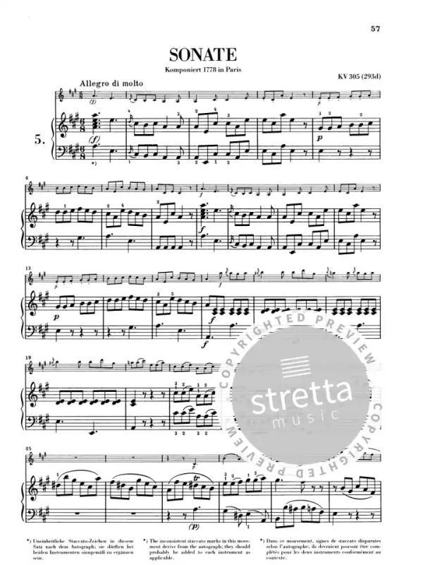 Wolfgang Amadeus Mozart - Sonaten für Klavier und Violine 1 KV 301-306 (4)