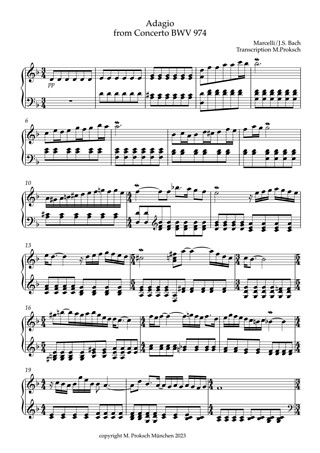 Johann Sebastian Bach y otros. - Adagio  from Concerto BWV 974