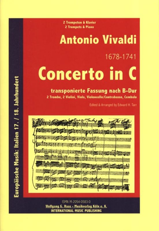 Antonio Vivaldi - Concerto B-Dur (C-Dur) - 2 Trp Str Bc