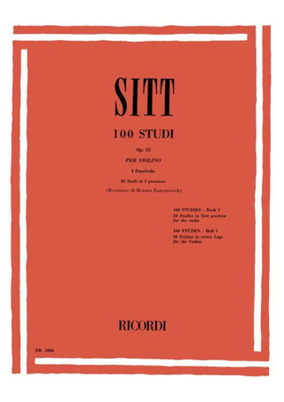 Hans Sitt y otros. - 100 Studi Op. 32 per Violino - Volume 1
