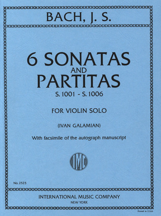 Johann Sebastian Bach - Sechs Sonaten und Partiten BWV 1001-1006