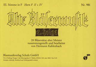 Kahlenbach, Hermann - Alte Bläsermusik 2