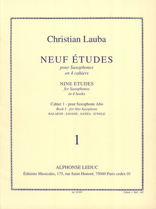 Christian Lauba - Neuf Etudes pour Saxophones