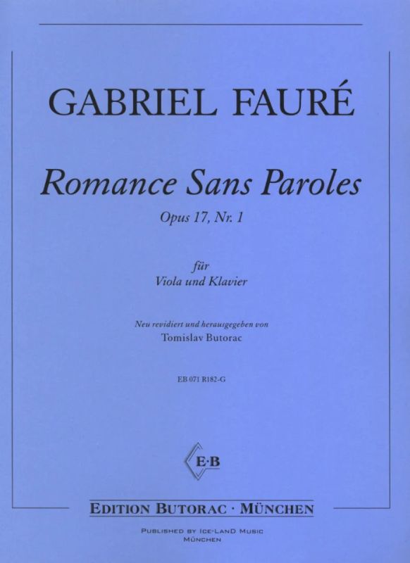 Gabriel Fauré - Romance sans Paroles op. 17/1