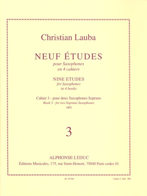Christian Lauba - Neuf Etudes 3