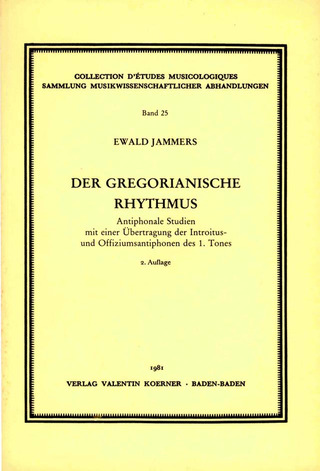 Ewald Jammers - Der gregorianische Rhythmus