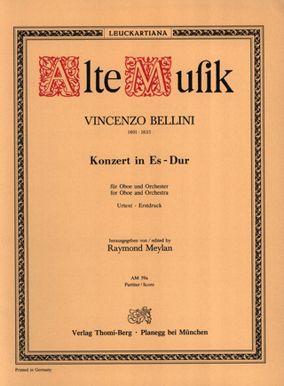 Vincenzo Bellini - Konzert für Oboe und Orchester Es-Dur