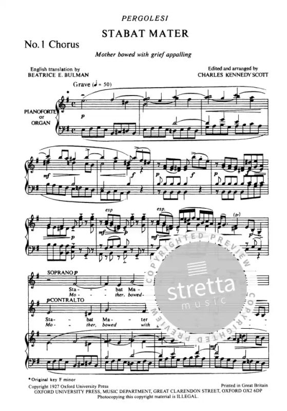 Hechting drempel Bonus Stabat Mater from Giovanni Battista Pergolesi | buy now in the Stretta  sheet music shop
