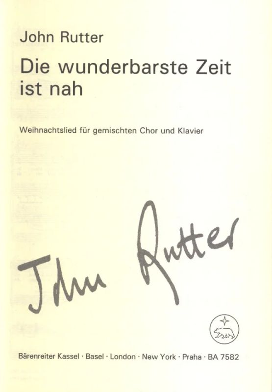 John Rutter - Die wunderbarste Zeit ist nah