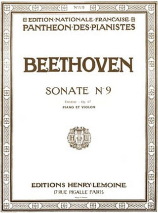 Ludwig van Beethoven: Sonate 9 A-Dur Op 47 (Kreutzer)
