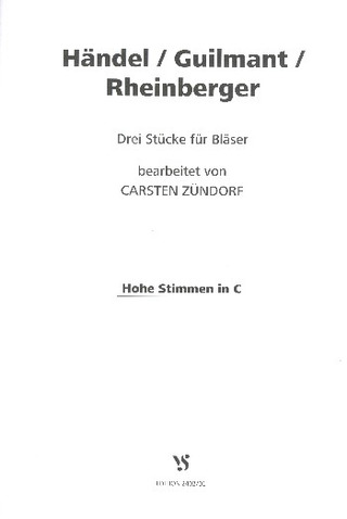 Händel – Guilmant – Rheinberger