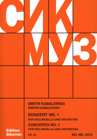 Dmitri Kabalewski - Konzert Nr. 1 für Violoncello und Orchester op. 49