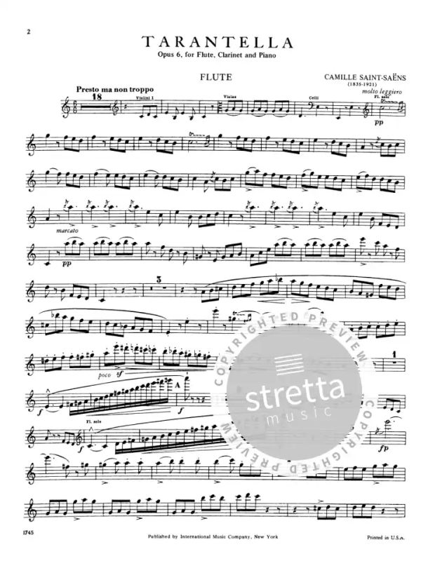 Round eel miracle Tarantella Op. 6 from Camille Saint-Saëns | buy now in the Stretta sheet  music shop