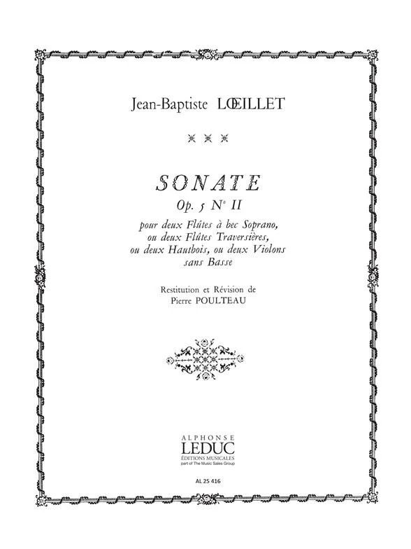 Jean-Baptiste Loeillet de Londres - Sonate op. 5/2