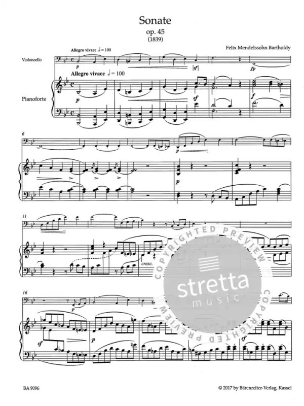 Felix Mendelssohn Bartholdy - Sämtliche Werke für Violoncello und Klavier 1 (1)