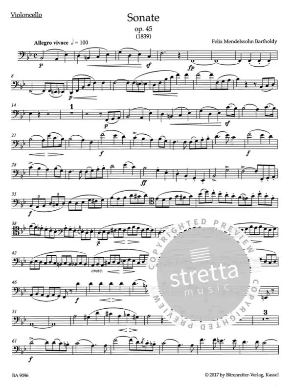Felix Mendelssohn Bartholdy - Sämtliche Werke für Violoncello und Klavier 1 (4)