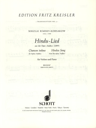 Nikolai Rimski-Korsakow - Hindu-Lied (1897)
