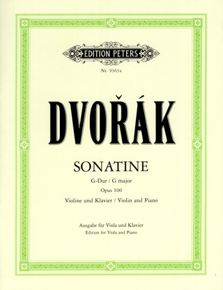 Antonín Dvořák - Sonatine für Viola und Klavier G-Dur op. 100