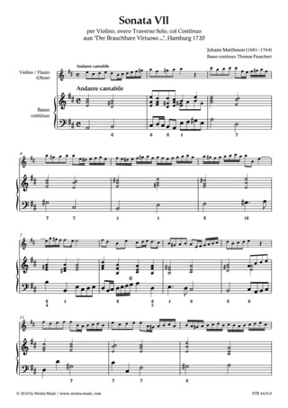 Johann Mattheson - Sonata VII