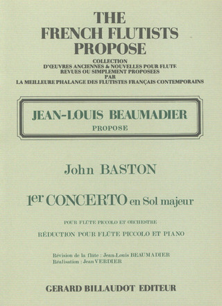 John Baston - Concerto no. 1 in sol majeur