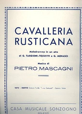 Pietro Mascagni - Duetto Santuzza-Turiddu: Tu qui Santuzza