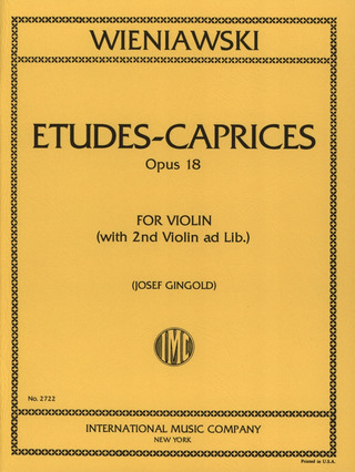 Henryk Wieniawski: Etudes-Caprices op. 18