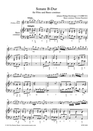 Johann Philipp Kirnberger - Sonate B-Dur