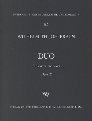 Wilhelm Braun - Duo F-Dur, op. 20