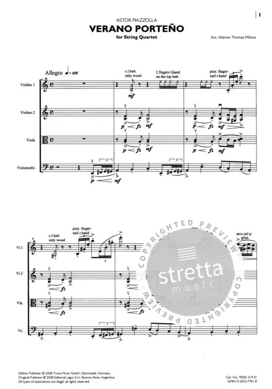 Astor Piazzolla - Verano Porteño – Sommer (1)