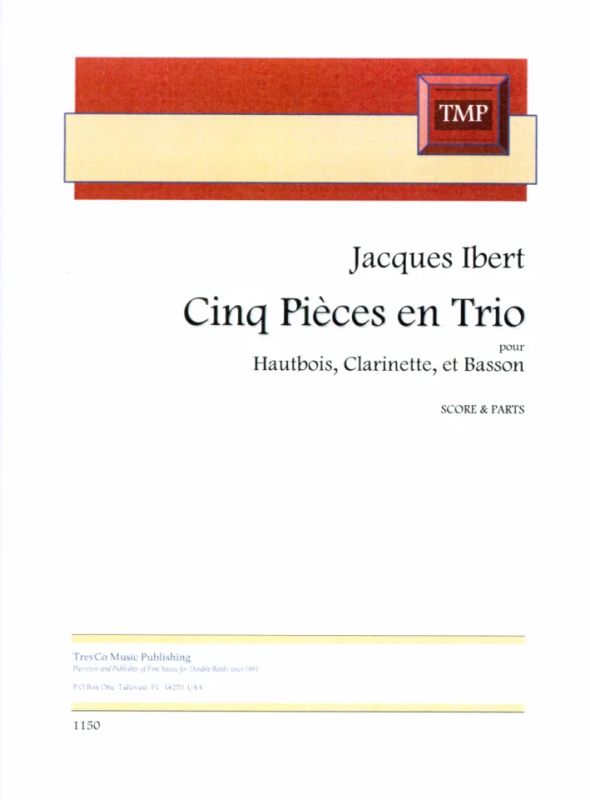 Jacques Ibert - 5 Pièces en Trio