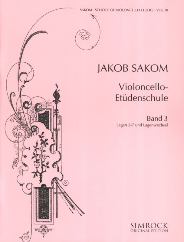 Jakob Sakom - Méthode par des Etudes pour Violoncelle 3
