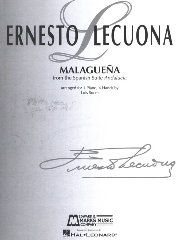 Ernesto Lecuona - Malagueña