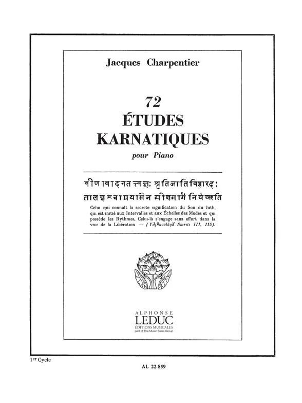Jacques Charpentier - 72 Études Karnatiques Cycle 01