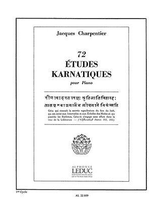 Jacques Charpentier - 72 Études Karnatiques Cycle 01