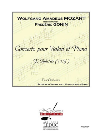 Wolfgang Amadeus Mozart - Concerto Pour Violon Piano Et