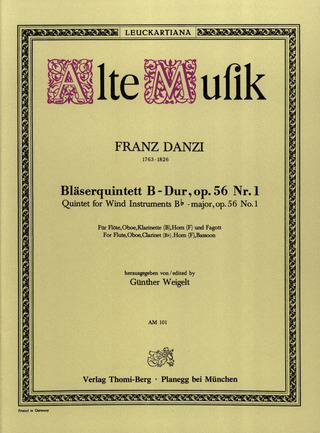 Franz Danzi: Bläserquintett B-Dur op. 56/1