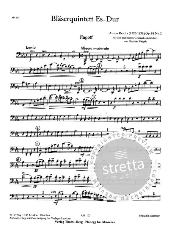 Anton Reicha - Quintett Es-Dur op. 88/2