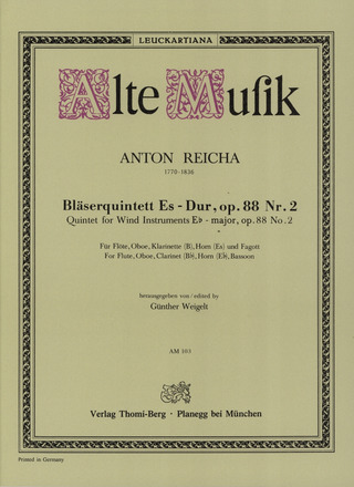 Anton Reicha - Quintett Es-Dur op. 88/2