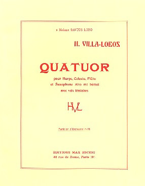 Heitor Villa-Lobos - Quatuor, Pour Harpe, Celesta, Flute Et Saxophone