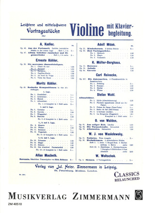 Ernesto Köhler - Berceuse op. 30 Nr. 2 (1897)