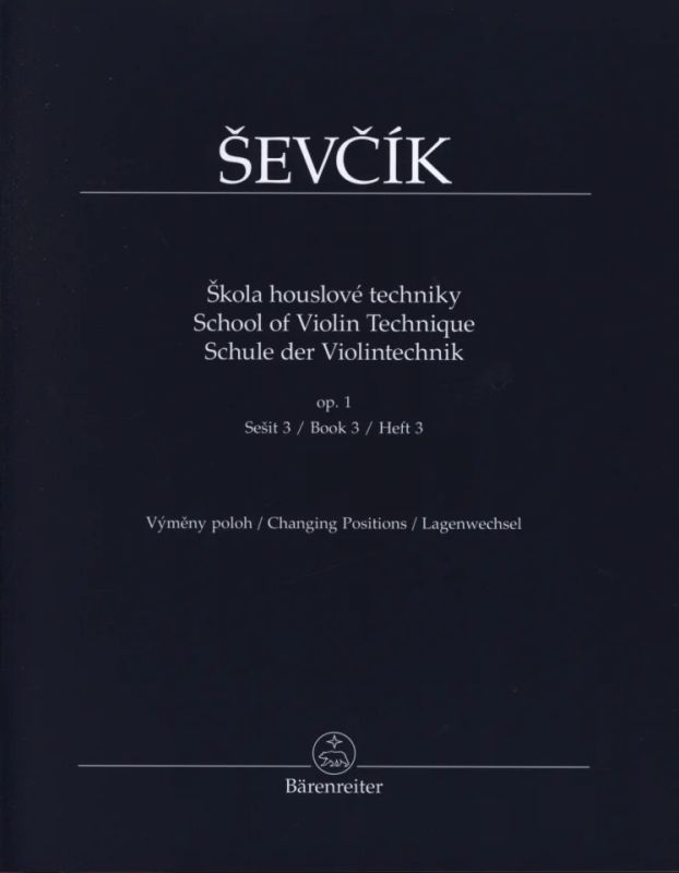 Otakar Ševčík - Schule der Violintechnik op. 1/3