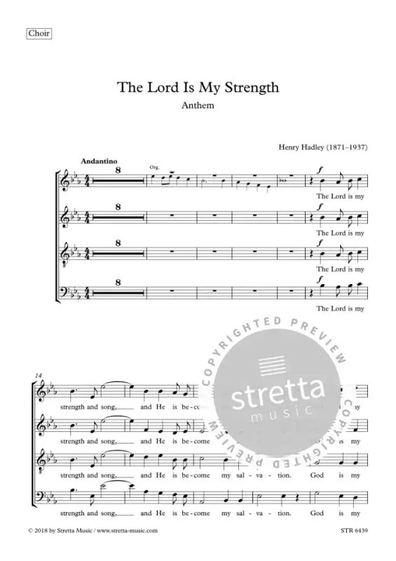 Henry Kimball Hadley - The Lord Is My Strength