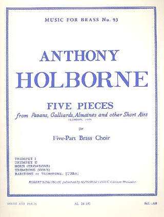 Anthony Holborne - 5 Pieces