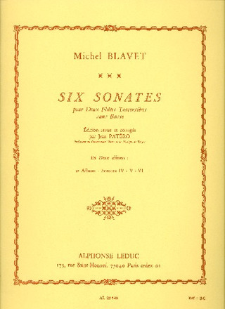 Michel Blavet - Michel Blavet: 6 Sonates Vol.2: No.4 - No.6