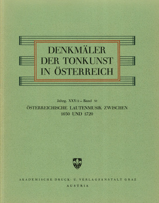 Österreichische Lautenmusik zwischen 1650 und 1720