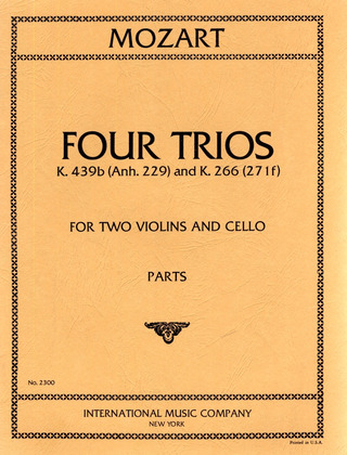 Wolfgang Amadeus Mozart - Vier Trios KV 439b & KV 266