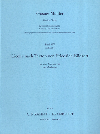 Gustav Mahler - Lieder nach Texten von Friedrich Rückert
