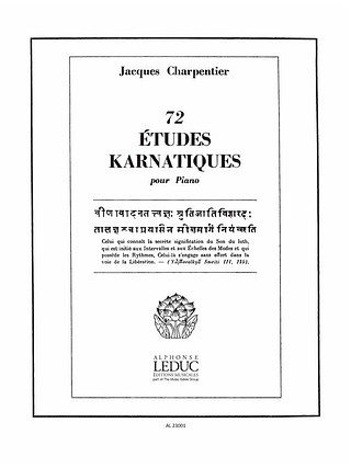 Jacques Charpentier - 72 Études Karnatiques Cycle 02