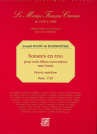 Joseph Bodin de Boismortier - Sonates En Trio Pour 3 Flutes Traversieres Sans Basse